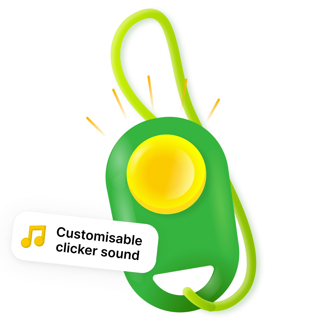Dog clicker with ability to record custom sound