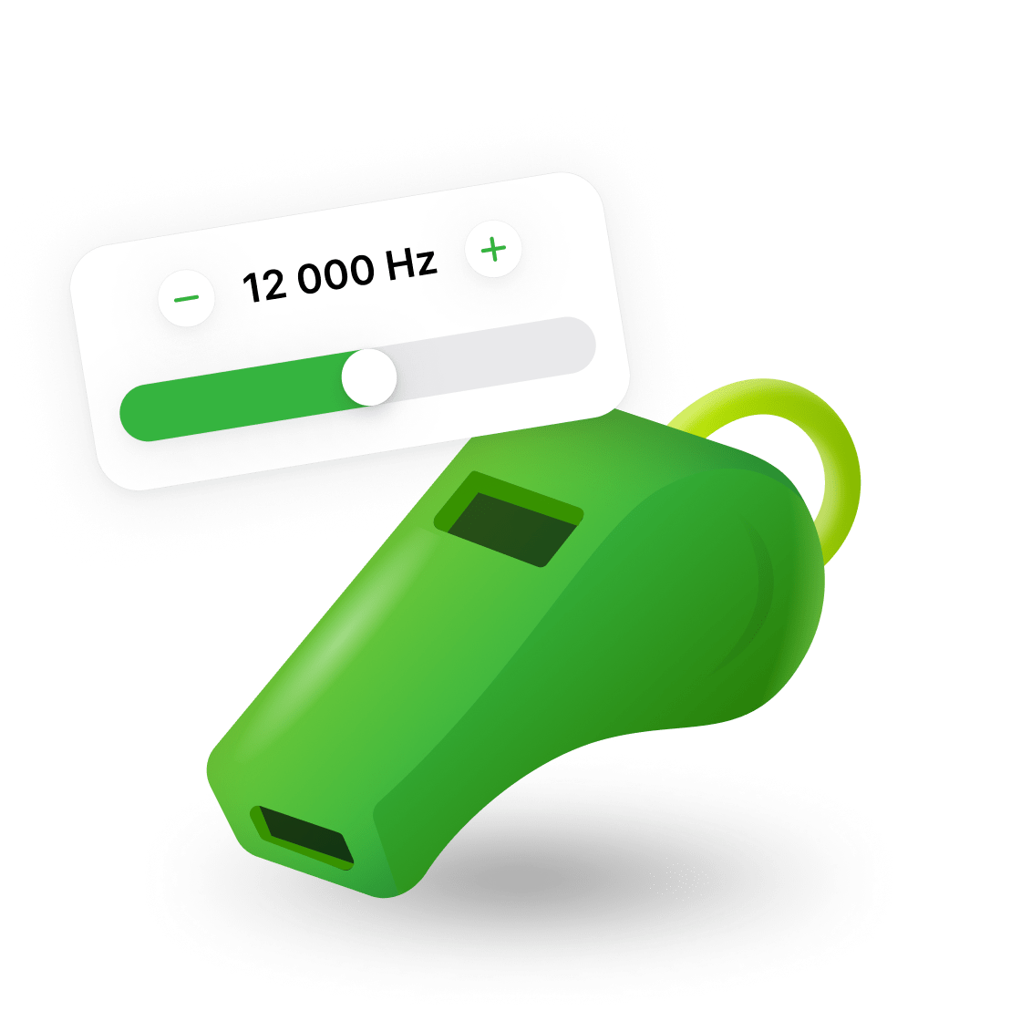 Whistle with frequency settings